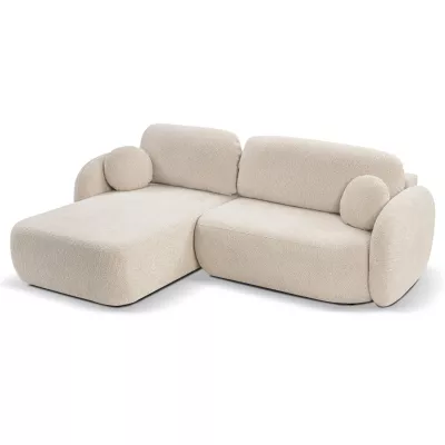 Schlafsofa mit Stauraum COBOURG 1 – hellbeige, linke Ecke