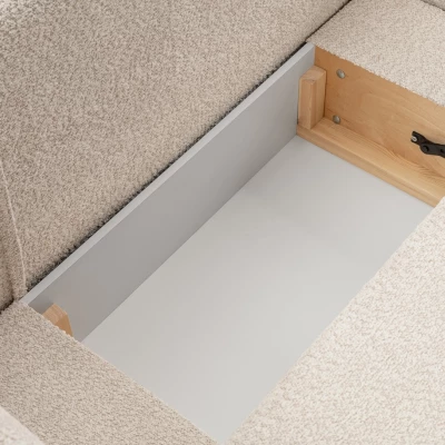 Schlafsofa mit Stauraum COBOURG 1 – hellbeige, rechte Ecke