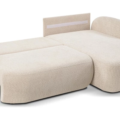 Schlafsofa mit Stauraum COBOURG 1 – hellbeige, rechte Ecke