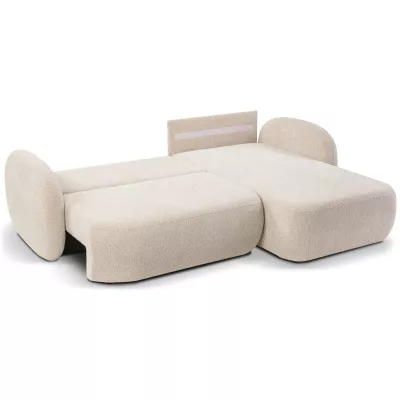 Schlafsofa mit Stauraum COBOURG 1 – hellbeige, rechte Ecke