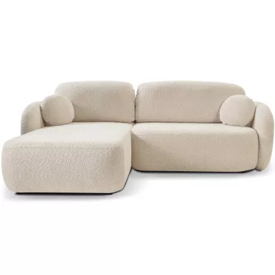 Schlafsofa mit Stauraum COBOURG 1 – hellbeige, linke Ecke
