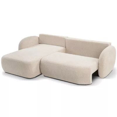 Schlafsofa mit Stauraum COBOURG 1 – hellbeige, linke Ecke