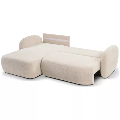 Schlafsofa mit Stauraum COBOURG 1 – hellbeige, linke Ecke