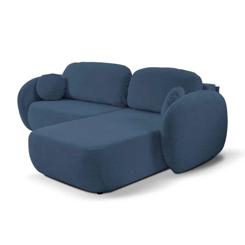Schlafsofa mit Stauraum COBOURG 1 - blau, rechte Ecke