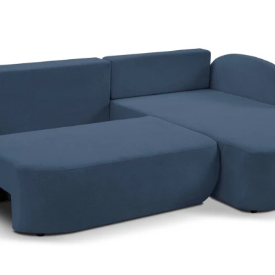 Schlafsofa mit Stauraum COBOURG 1 - blau, rechte Ecke