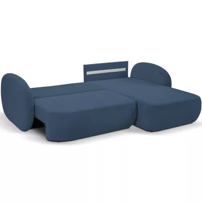Schlafsofa mit Stauraum COBOURG 1 - blau, rechte Ecke