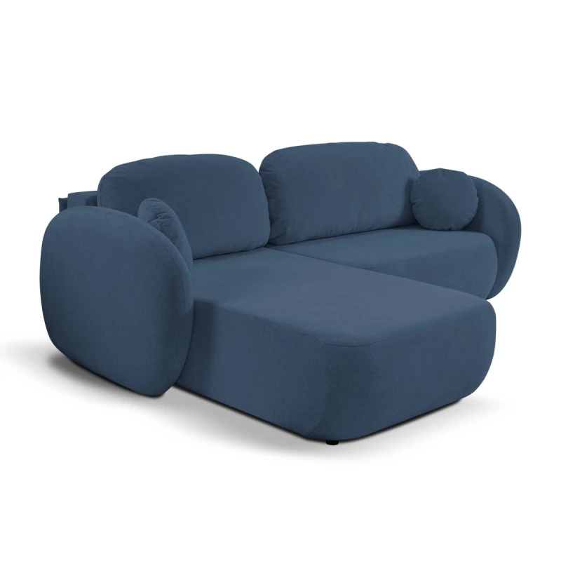 Schlafsofa mit Stauraum COBOURG 1 - blau, linke Ecke