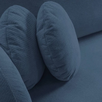 Schlafsofa mit Stauraum COBOURG 1 - blau, linke Ecke