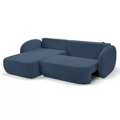 Schlafsofa mit Stauraum COBOURG 1 - blau, linke Ecke