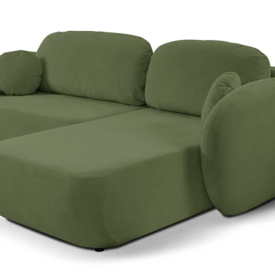 Schlafsofa mit Stauraum COBOURG 1 – dunkelgrün, rechte Ecke