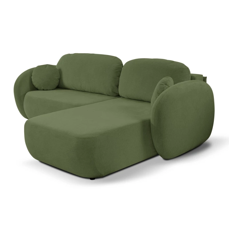 Schlafsofa mit Stauraum COBOURG 1 – dunkelgrün, rechte Ecke