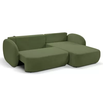 Schlafsofa mit Stauraum COBOURG 1 – dunkelgrün, rechte Ecke