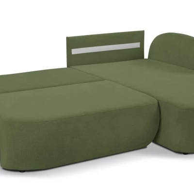 Schlafsofa mit Stauraum COBOURG 1 – dunkelgrün, rechte Ecke