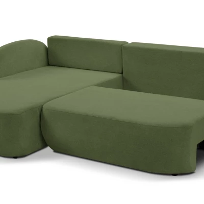 Schlafsofa mit Stauraum COBOURG 1 – dunkelgrün, linke Ecke