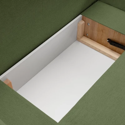 Schlafsofa mit Stauraum COBOURG 1 – dunkelgrün, linke Ecke