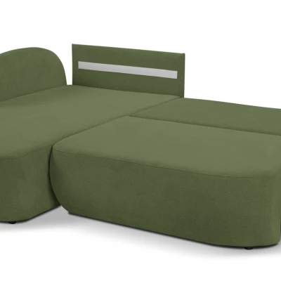 Schlafsofa mit Stauraum COBOURG 1 – dunkelgrün, linke Ecke