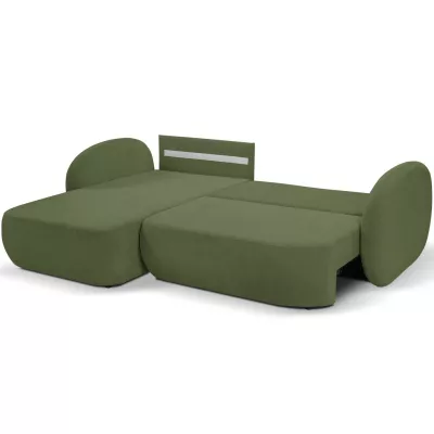 Schlafsofa mit Stauraum COBOURG 1 – dunkelgrün, linke Ecke