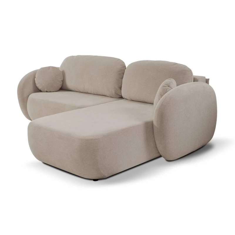 Schlafsofa mit Stauraum COBOURG 1 – beige, rechte Ecke