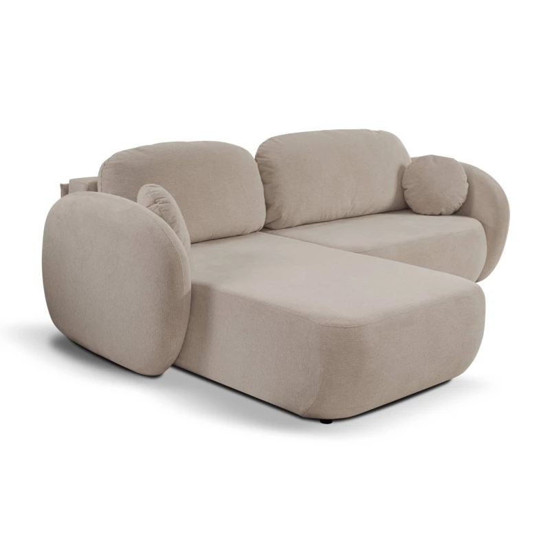 Schlafsofa mit Stauraum COBOURG 1 – beige, linke Ecke