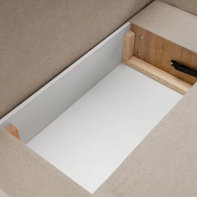Schlafsofa mit Stauraum COBOURG 1 – beige, rechte Ecke