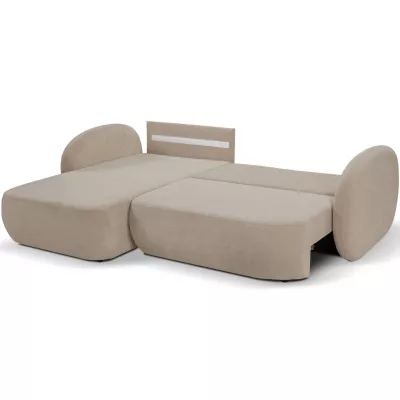 Schlafsofa mit Stauraum COBOURG 1 – beige, linke Ecke