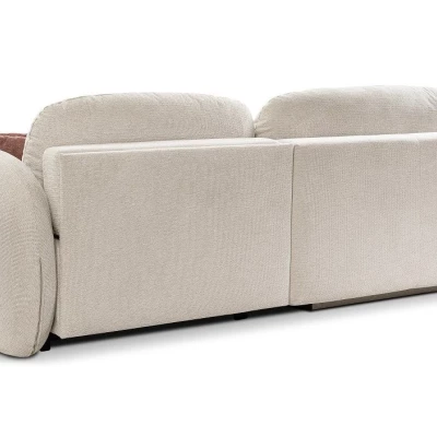 Schlafsofa mit Stauraum COBOURG 1 – beige/rosa, rechte Ecke