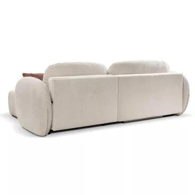 Schlafsofa mit Stauraum COBOURG 1 – beige/rosa, rechte Ecke