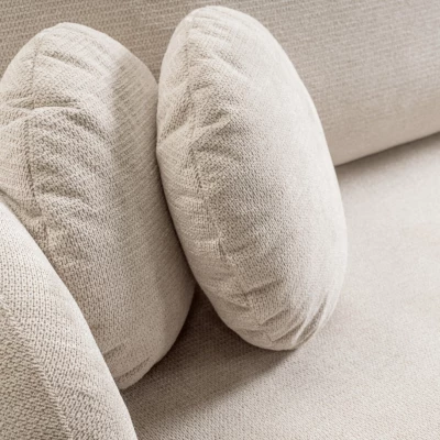 Schlafsofa mit Stauraum COBOURG 1 – beige/rosa, rechte Ecke