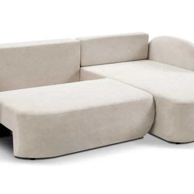 Schlafsofa mit Stauraum COBOURG 1 – beige/rosa, rechte Ecke