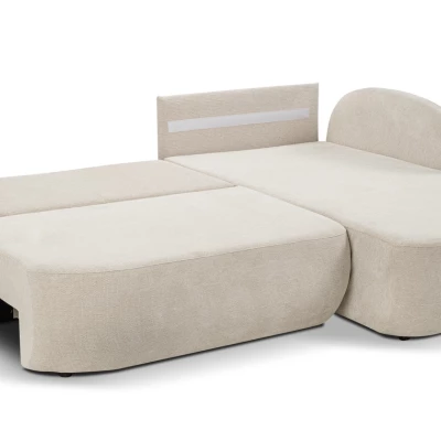 Schlafsofa mit Stauraum COBOURG 1 – beige/rosa, rechte Ecke