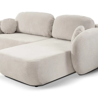 Schlafsofa mit Stauraum COBOURG 1 – beige/rosa, rechte Ecke