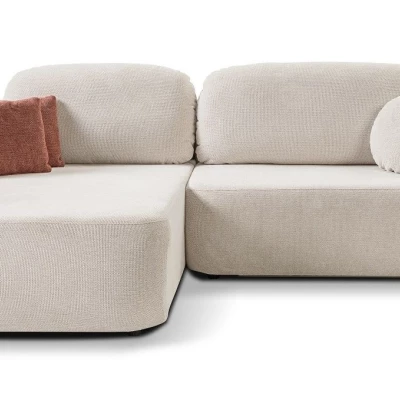 Schlafsofa mit Stauraum COBOURG 1 – beige/rosa, linke Ecke