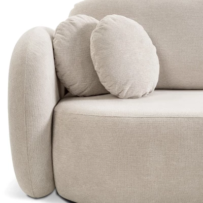 Schlafsofa mit Stauraum COBOURG 1 – beige/rosa, linke Ecke