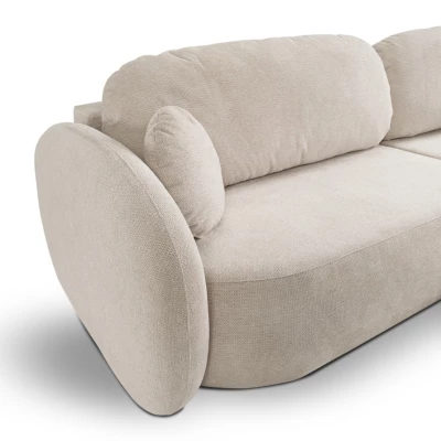 Schlafsofa mit Stauraum COBOURG 1 – beige/rosa, linke Ecke