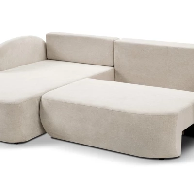Schlafsofa mit Stauraum COBOURG 1 – beige/rosa, linke Ecke