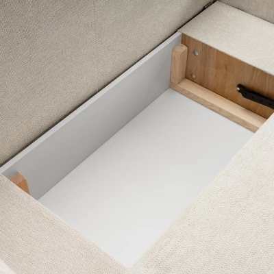Schlafsofa mit Stauraum COBOURG 1 – beige/rosa, linke Ecke