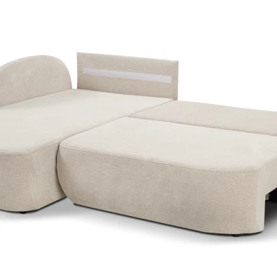 Schlafsofa mit Stauraum COBOURG 1 – beige/rosa, linke Ecke