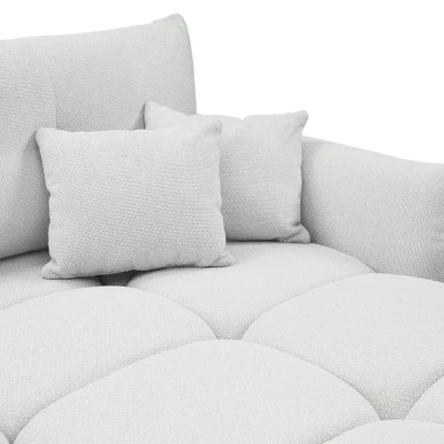 Eckschlafsofa CANMORE – Zementgrau