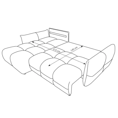 Eckschlafsofa CANMORE – Creme