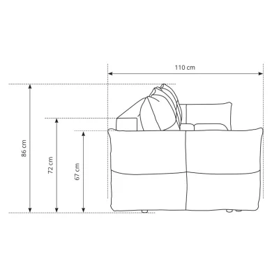 Zweisitzer-Sofa mit Stauraum CANMORE – cremefarben
