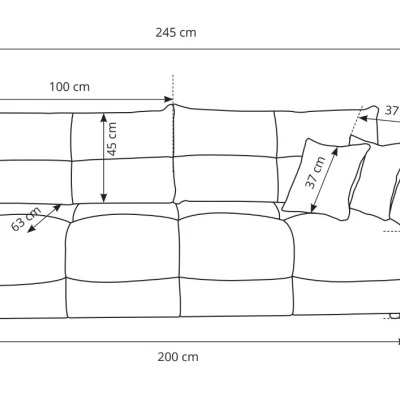 Zweisitzer-Sofa mit Stauraum CANMORE – cremefarben