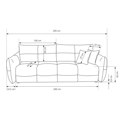 Zweisitzer-Sofa mit Stauraum CANMORE - Esche