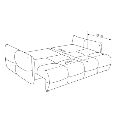 Zweisitzer-Sofa mit Stauraum CANMORE – Creme