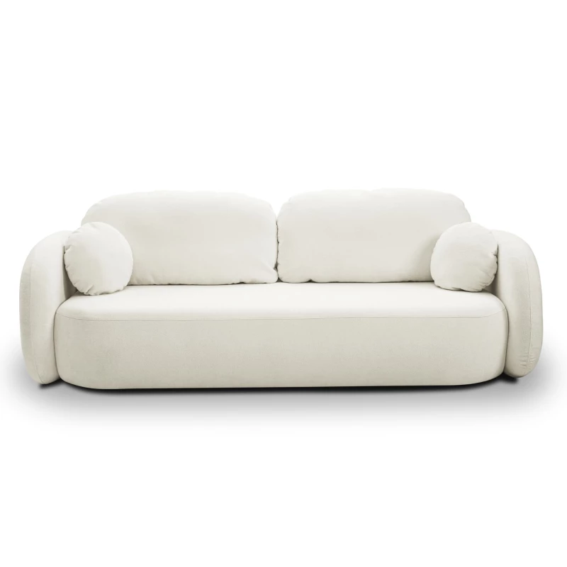 Zweisitzer-Sofa COBOURG mit Stauraum – Creme