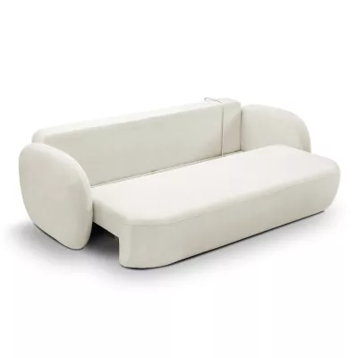 Zweisitzer-Sofa COBOURG mit Stauraum – Creme