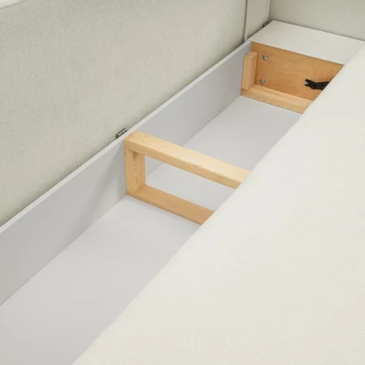 Zweisitzer-Sofa COBOURG mit Stauraum – Creme