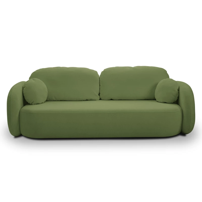 COBOURG Klappsofa, 2-Sitzer mit Stauraum – grün