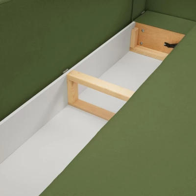 COBOURG Klappsofa, 2-Sitzer mit Stauraum – grün