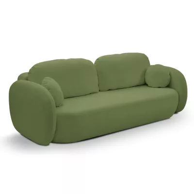COBOURG Klappsofa, 2-Sitzer mit Stauraum – grün