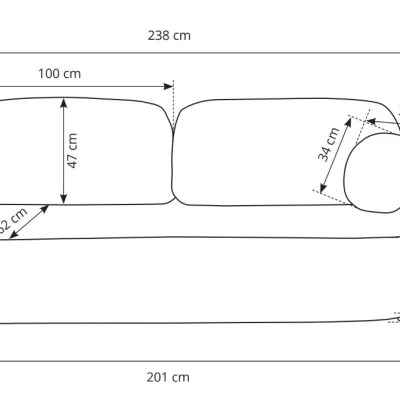 COBOURG Zweisitzer-Sofa mit Stauraum - hellgrau 2